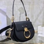 Top Quality Knockoff Chloe Small Tess Shoulder Bag In Black Calfskin - Image 8