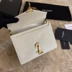 CASSANDRA MONOGRAM CLASP BAG IN CROCODILE EMBOSSED SHINY LEATHER - Image 8