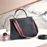 Black with Zigzag Handle Replica Luxury Hermes Kelly 28cm Stylish Purse - Image 3