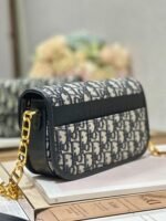 Dior 30 Montaigne Avenue Bag Fake in Blue Dior Oblique Jacquard - Image 3