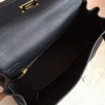 Black Swift Replica Hermes Kelly 25cm Retourne Soft Bag - Image 6