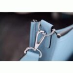 Light Blue Evelyne III PM Bag Designer Replica Hermes Soft Hue Tote - Image 6