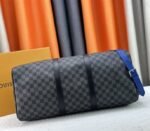 Louis Vuitton Damier Graphite Canvas Keepall Bandouliere 50 In Indigo Blue - Image 5