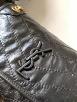NIKI MEDIUM CHAIN BAG IN CRINKLED VINTAGE LEATHER - Image 7