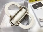 Dior Lady Dior Mini Chain Bag in White Lambskin with Star Embroidery - Image 2