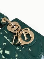 Dior Lady Dior Mini Chain Bag Fake with Chain in Green - Image 8