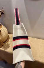 Dior Large Book Tote Bag Fake in DiorAlps White Three-Tone Embroidery - Image 7