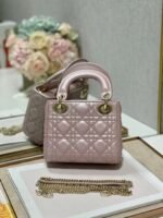 Dior Lady Dior Mini Bag Fake in Lotus Pearlescent Lambskin - Image 3
