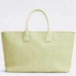 Top Quality Fake Bottega Veneta Cabat Large Bag In Zest Washed Intrecciato Lambskin