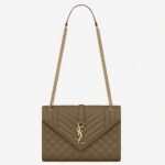 Fake Saint Laurent Envelope Medium Bag Khaki