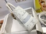Dior Lady D-Lite Medium Bag Fake in Embroidery with Macrame Effect - Image 4