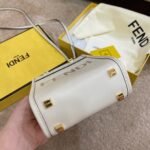 Top Quality Replica Fendi Mini Sunshine Shopper Bag In White Leather - Image 3