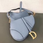 Dior Saddle Bag Knockoff in Sky Blue Grained Calfskin - Image 6