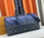 Louis Vuitton Monogram Gradient Canvas Keepall Bandouliere 50 In Navy Blue - Image 2