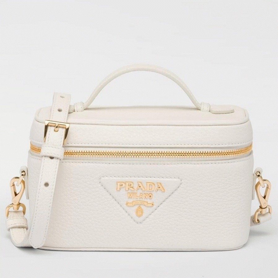 251AADE4-51E0-06B4-18D4-0A7C7D998E53.jpg Prada Mini Vanity Bag Knockoff in White - Image 1