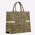 Dior Large Book Tote Bag Fake in Beige Multicolor Mizza Embroidery