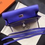 Blue Swift Leather Replica Hermes Kelly Danse Shoulder Bag - Image 6
