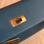 Blue Jean Clemence Replica Hermes Kelly Retourne 32cm Elegant Purse - Image 5