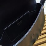 Prada Arque Shoulder Bag with Flap Replica in Black - Image 9