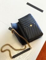 Replica Saint Laurent College Medium Chain Bag Noir - Image 4