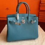Blue Jean Imitation Luxury Hermes Birkin 35cm Handbag - Image 2