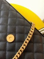 Fake Saint Laurent Envelope Large Bag Black - Image 3