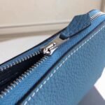 Blue Jean Fake Designer Hermes Wallet Azap Zipped - Image 5