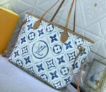 Louis Vuitton LV By The Pool Monogram Tiles Canvas Neverfull MM Tote In Lagoon Blue - Image 3