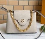 Louis Vuitton Capucines Mini Chain Bag In Beige - Image 3