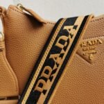 Designer Prada Shoulder Bag Replica in Brown - Image 7