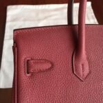 Bordeaux Hermes Birkin 25cm Faux Quality Replica - Image 8