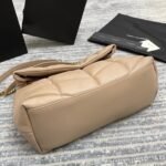 Saint Laurent Puffer Medium Chain Bag Beige Lambskin - Image 3