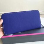 Blue Electric Top Replica Hermes Wallet Azap Zipped - Image 4