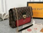 Louis Vuitton Damier Ebene Canvas Vavin PM Bag In Bordeaux Red - Image 2