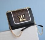 Louis Vuitton Twist MM Canvas Trompe loeil Braid Bag In Black - Image 2