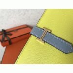 Soufre Blue Lin Epsom Replica Designer Hermes Bearn Wallet - Image 5