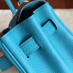 Turquoise Clemence Imitation Hermes Kelly Retourne 28cm Colorful Bag - Image 4