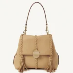Top Quality Replica Chloe Penelope Small Shoulder Bag in Beige Grained Calfskin