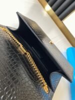 Replica Saint Laurent Kate Medium Tassel Bag Black Crocodile-embossed Leather - Image 8