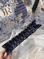 Dior Mini Book Tote Bag Imitation in Blue Velvet Oblique Embroidered - Image 5