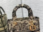 Dior Lady D-Lite Medium Bag Faux in Brown Toile de Jouy Embroidery - Image 5