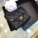 Chanel Classic Leather Wallet In Black - Image 3