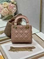 Dior Lady Dior Mini Bag Replica with Chain in Blush - Image 9