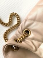 Replica Saint Laurent Puffer Small Chain Bag Beige Lambskin - Image 2