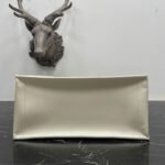 Dior Medium Book Tote Bag Knockoff with Strap in White - Image 4