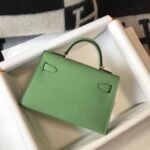 Hermes Kelly Mini II Bag Replica in Vert Criquet - Image 2