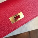 Red Epsom Replica Hermes Kelly 32cm Sellier Classic Bag - Image 5