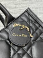 Dior Small Book Tote Bag Fake with Strap in Black - Image 3