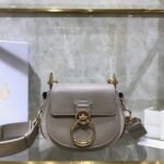 Top Quality Replica Chloe Small Tess Shoulder Bag In Grey Calfskin - Image 10