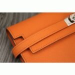 Orange cheap replica Hermes Kelly Longue wallet - Image 5